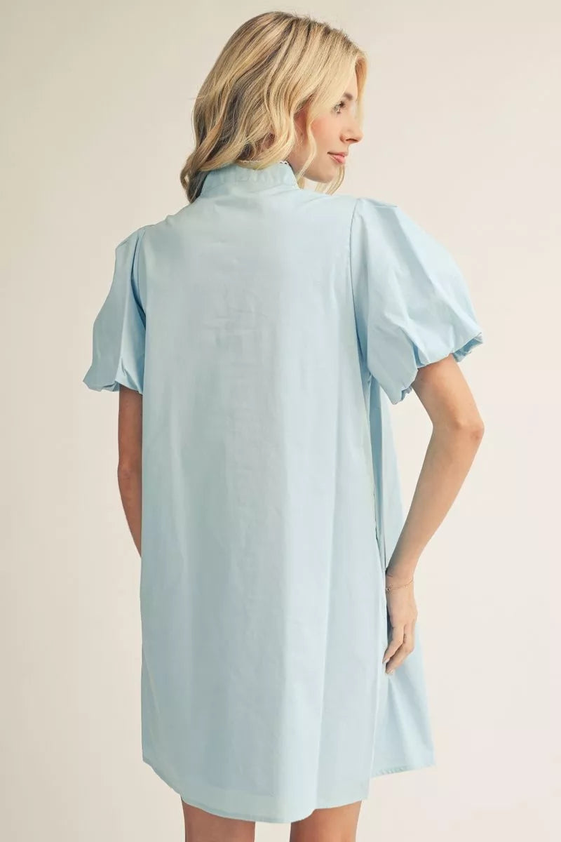 Jodifil - Dress - Mini Puff Sleeve Floral Applique - Findlay Rowe Designs