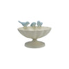 Metal Scalloped Footed Bowl - Blue Bird - Findlay Rowe Designs