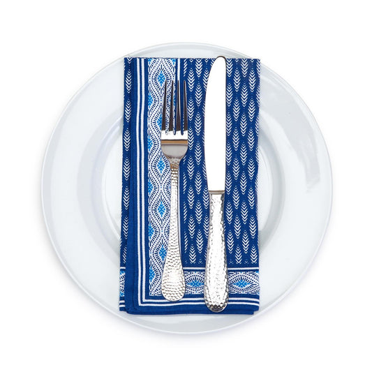 Cloth Napkins - Blue Printed - Findlay Rowe Designs