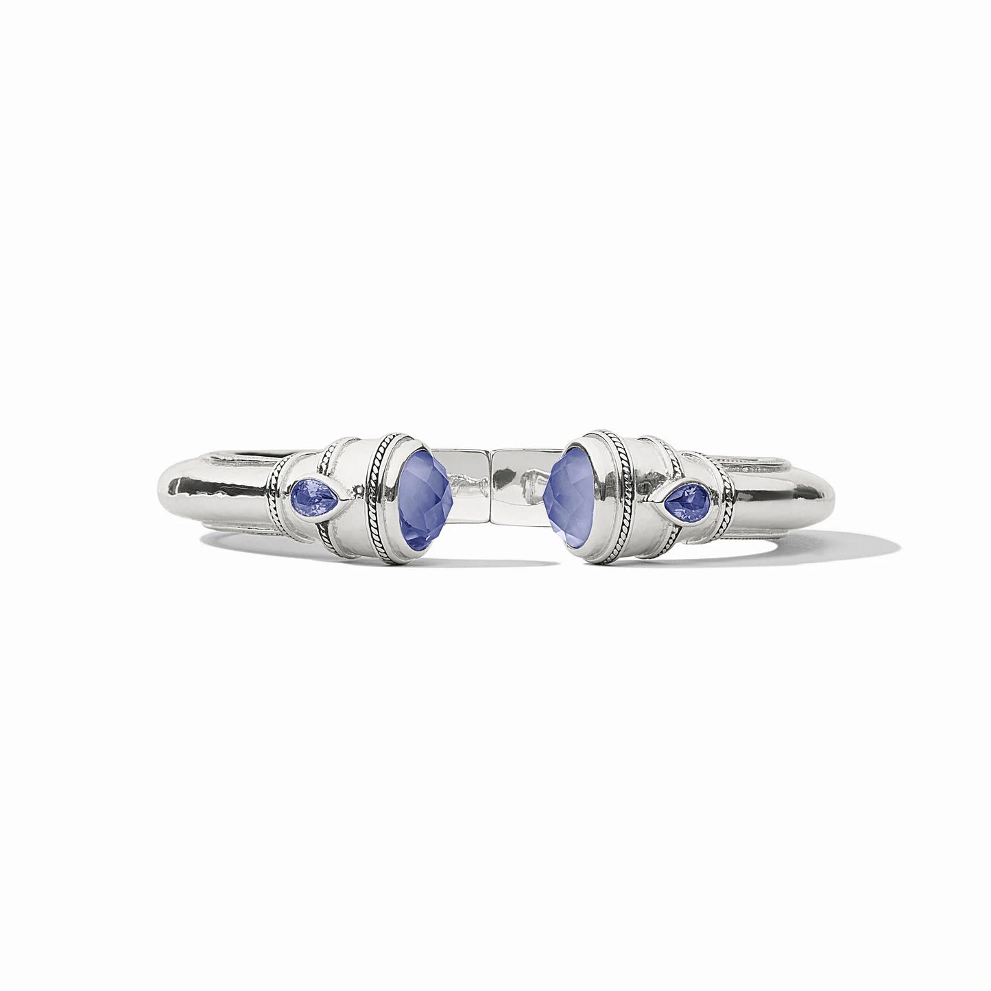 Julie Vos - Bracelet - Cannes Demi Cuff - Tanzanite Blue - Silver