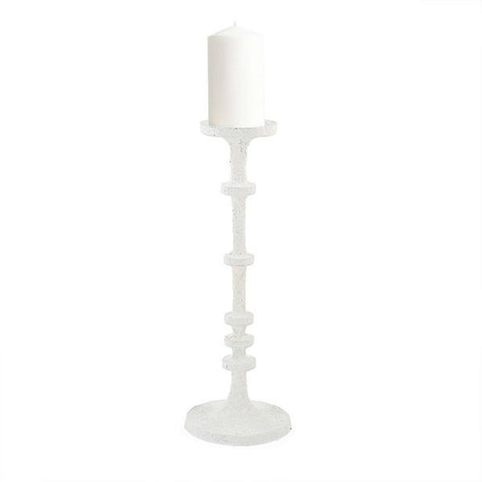 Clearance - Mud Pie - Taper Candle Holder - White Metal - Small