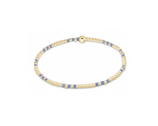 Enewton - Hope Joy Pattern 2mm Bead Bracelet - Bright Blue - Findlay Rowe Designs