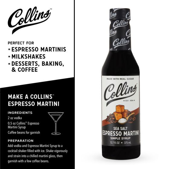 Collins - Espresso Martini Simple Syrup 12.7 oz - Findlay Rowe Designs
