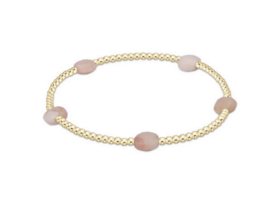 Enewton - Admire Small Gem 2mm Gold Bracelet - Pink Opal - Findlay Rowe Designs