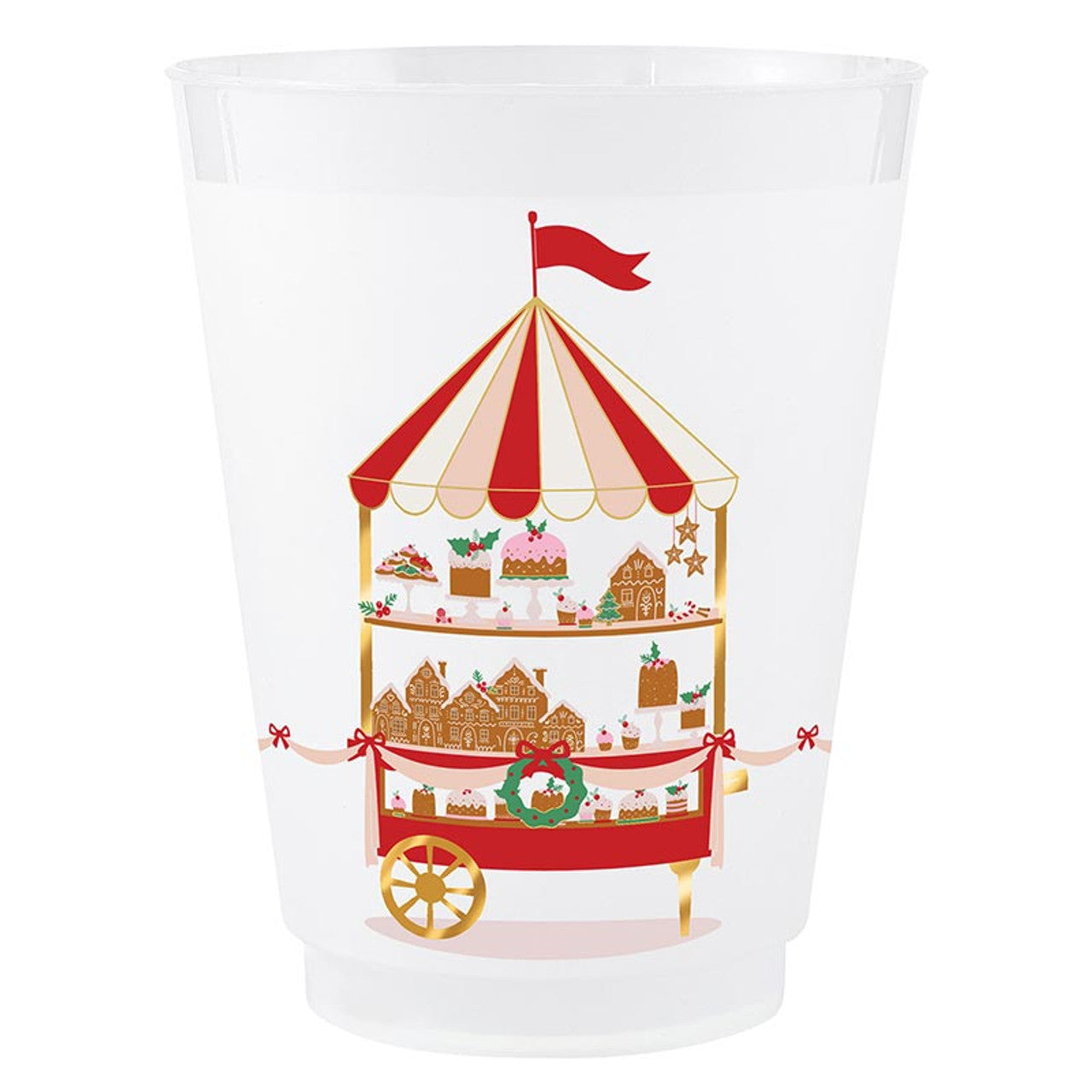 Slant - Party Cups - Gingerbread Cart - Set 6