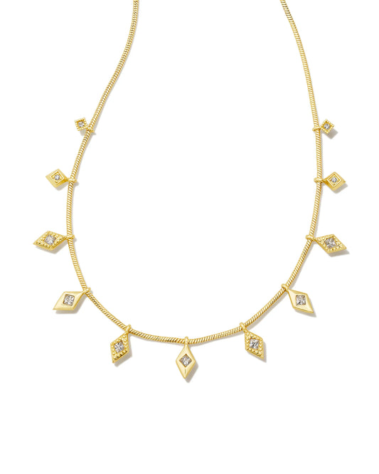 Kendra Scott - Kinsley Strand Necklace - Gold White CZ - Findlay Rowe Designs