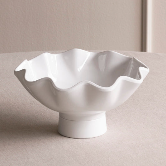 Beatriz Ball - VIDA Havana Carola Small Pedestal Bowl - White - Findlay Rowe Designs