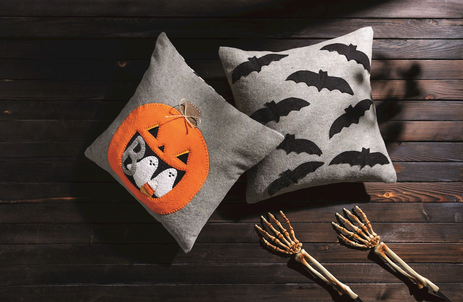 Mud Pie Halloween Felted Wool Pillows Findlay Rowe Designs