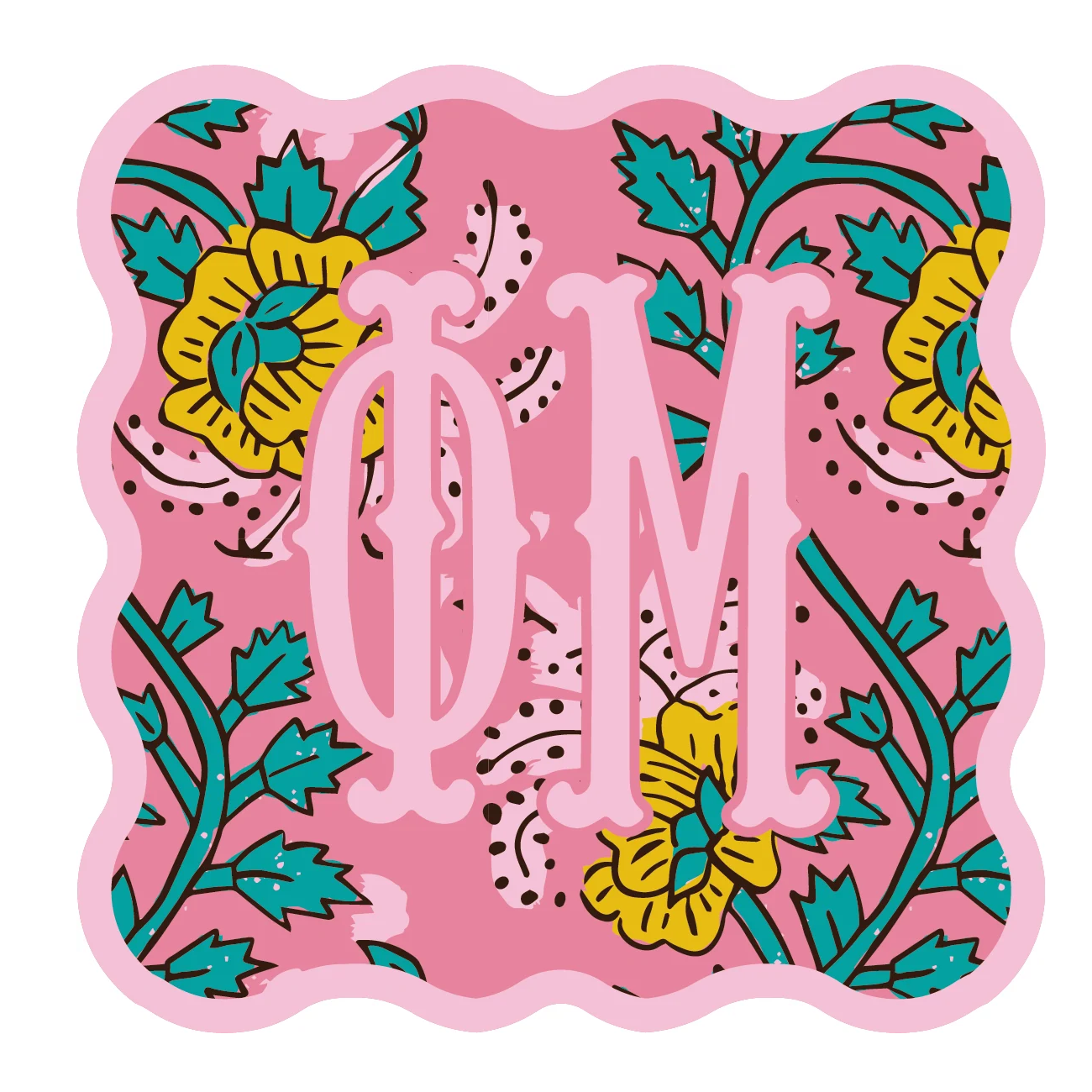 Swag - Acrylic Coaster - Sorority Block Print