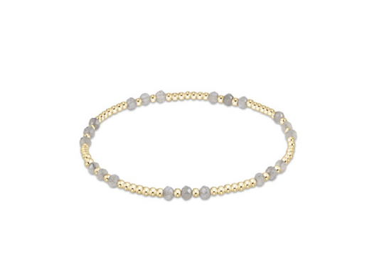 Enewton - Gemstone Gold Joy Pattern 3MM Bead Bracelet - Labradorite