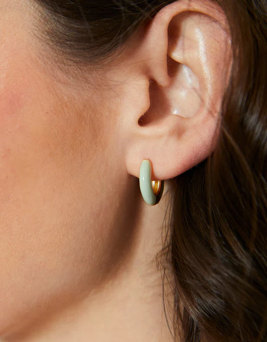 Spartina - Earrings - Clara Hoop - 15mm Sea Foam - Findlay Rowe Designs