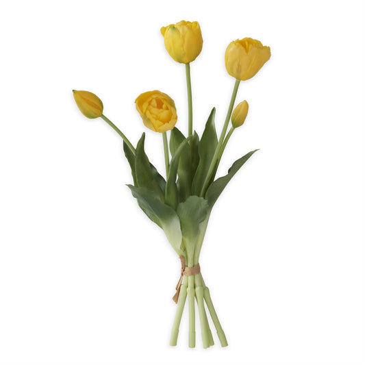 Tulip Bud & Bloom - 15 Inch Yellow Real Touch - Findlay Rowe Designs