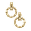 Earring - Pippa Bamboo Horsebit - Shiny Gold - Findlay Rowe Designs