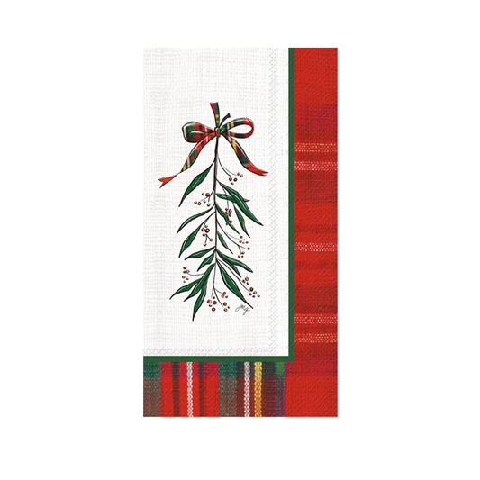 Guest Towels Napkin - Classic Mistletoe Christmas - Findlay Rowe Designs