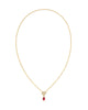 Kendra Scott - Necklace - Mini Elisa Toggle Short Pendant - Gold Carmine Red Illusion