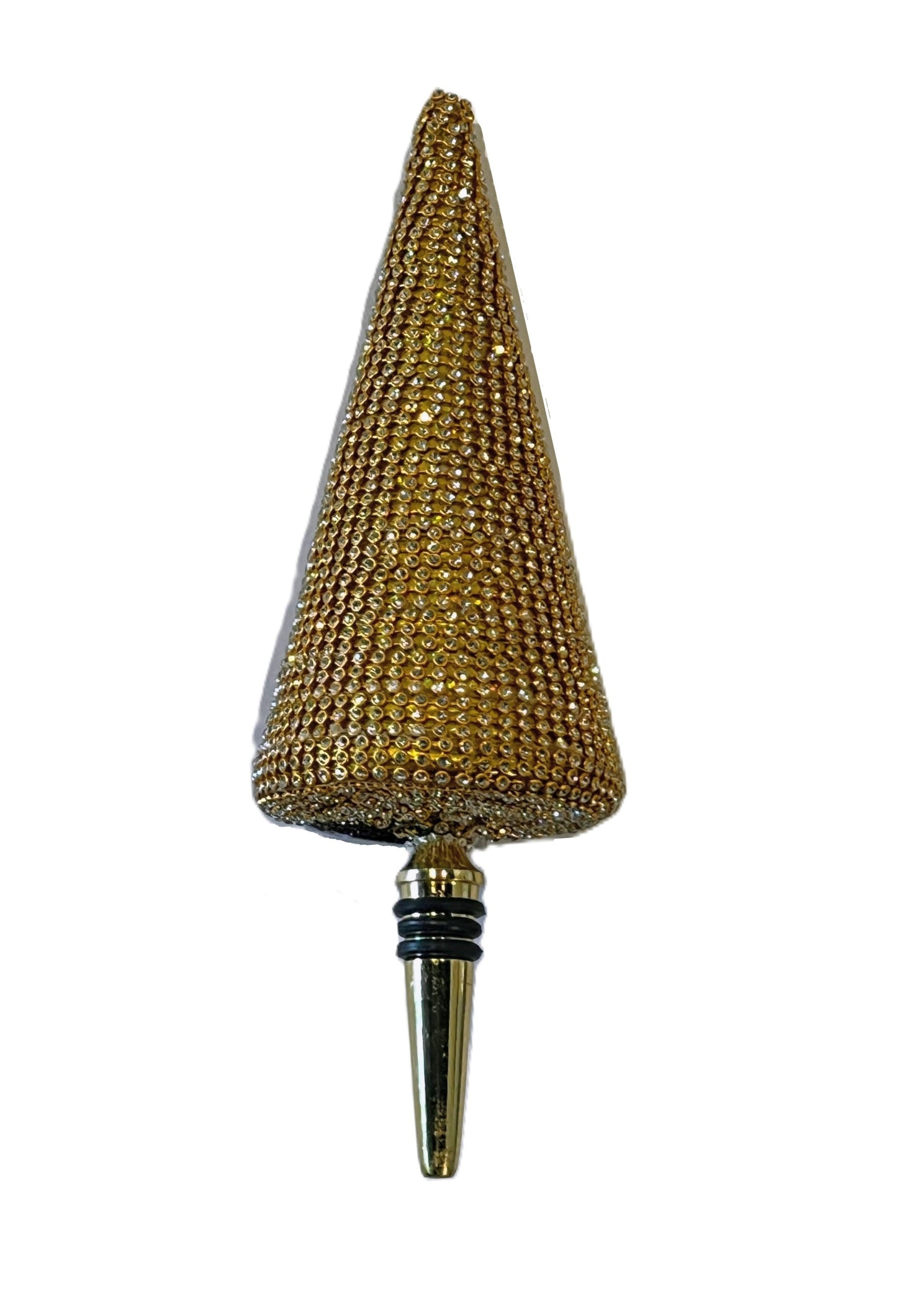 Bottle Stopper - Beaded Tree - Gold