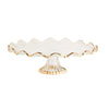 Mud Pie - Cake Stand - Gold Edge Ruffle - Findlay Rowe Designs