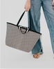 Pretty Simple Bags -  Woven Tiffany Organizer Tote Bag - Checkered Black - Findlay Rowe Designs