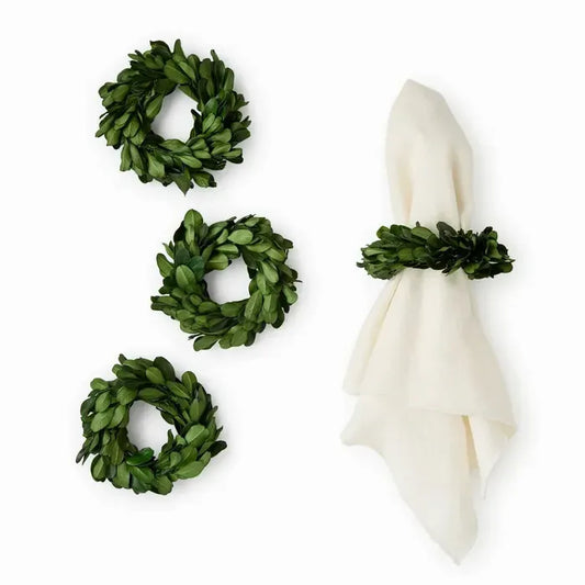 Napkin Rings - Preserved Boxwood Wreath