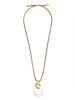Necklace - Curved Oval Pendant Long - Findlay Rowe Designs
