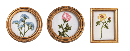 Mud Pie - Framed Floral - Embroidered - Findlay Rowe Designs