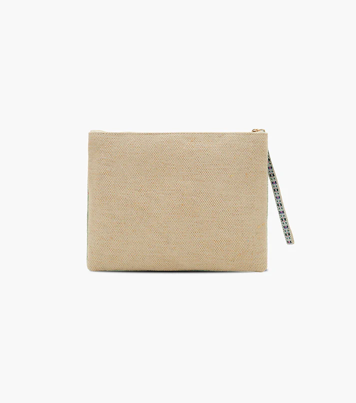 America and Beyond - Beaded Zip Top Clutch - Golf Getaway