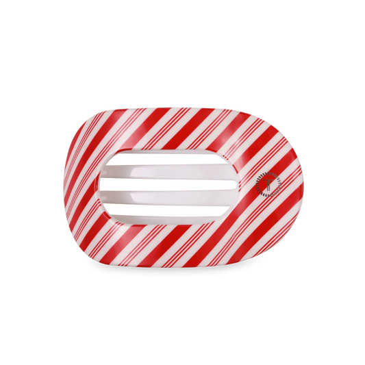 Teleties - Candy Cane Crush Medium Flat Round Hair Clip