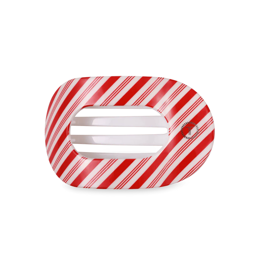 Teleties - Candy Cane Crush Medium Flat Round Hair Clip