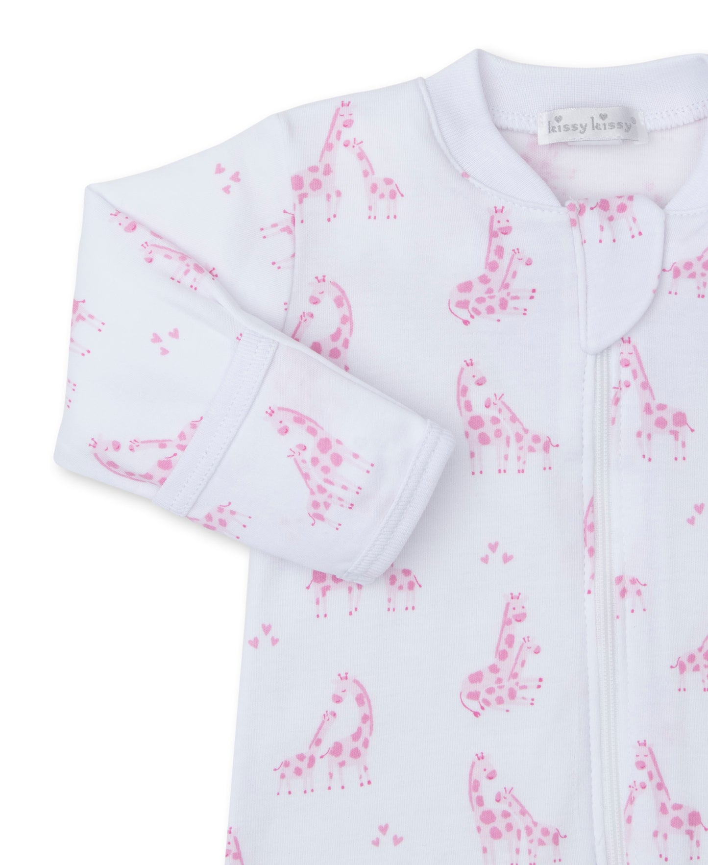 Kissy Kissy - Light Pink Onesie - Giraffe Glee - Findlay Rowe Designs