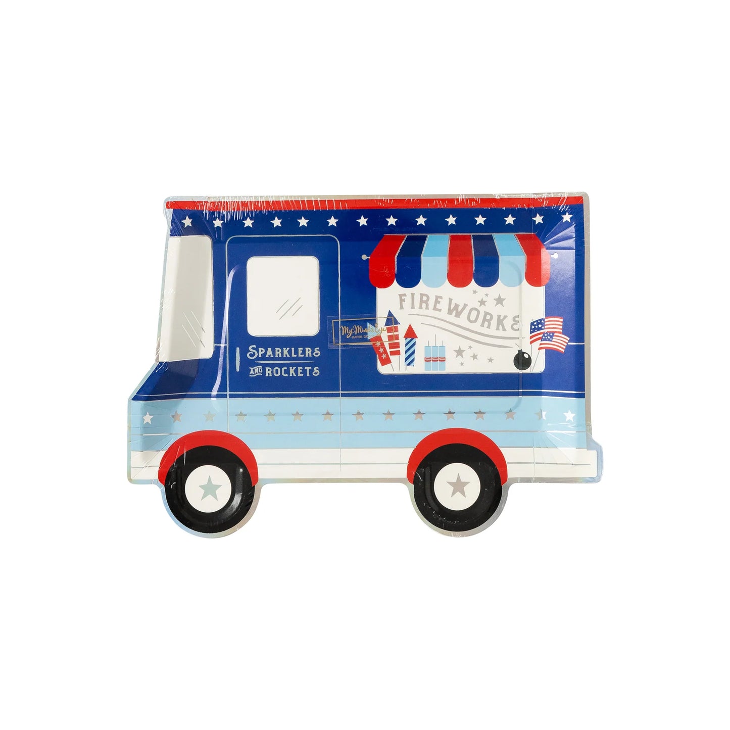 Paper Plate - Firework Truck - 8count