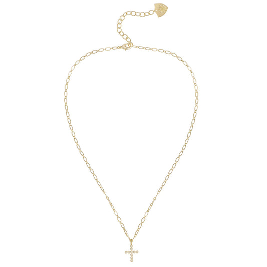 Natalie Wood - Necklace - Legacy Cross Drop - Gold - Findlay Rowe Designs