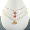 Necklace - Set of 3 UGA Logo - Matte Gold - Findlay Rowe Designs