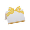 Caspari - Place Cards - Gold Striped Bow Foil