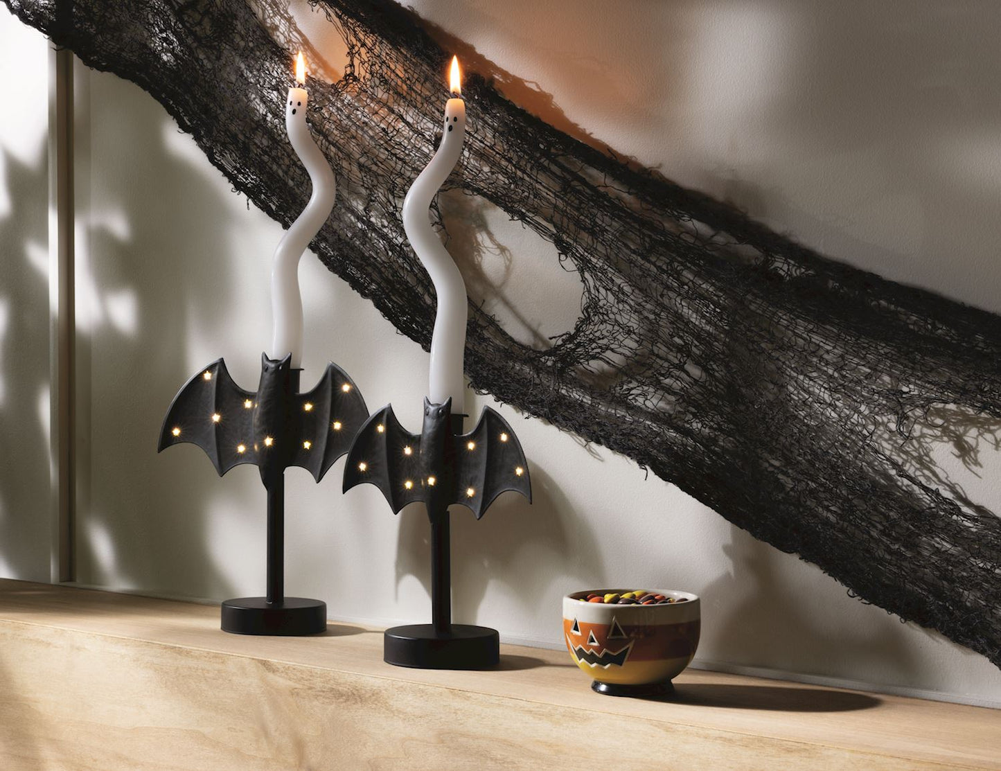 Mud Pie - Halloween - Twinkle Bat Candlesticks - Findlay Rowe Designs
