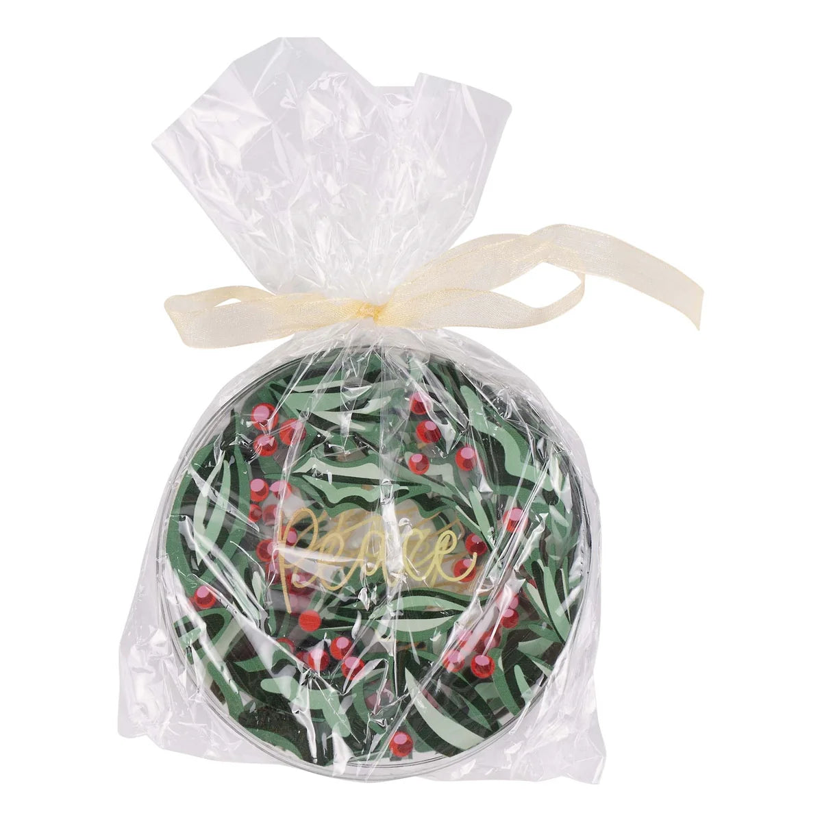 Glory Haus - Coasters - Set of 4 - Merry Christmas Holly - Findlay Rowe Designs