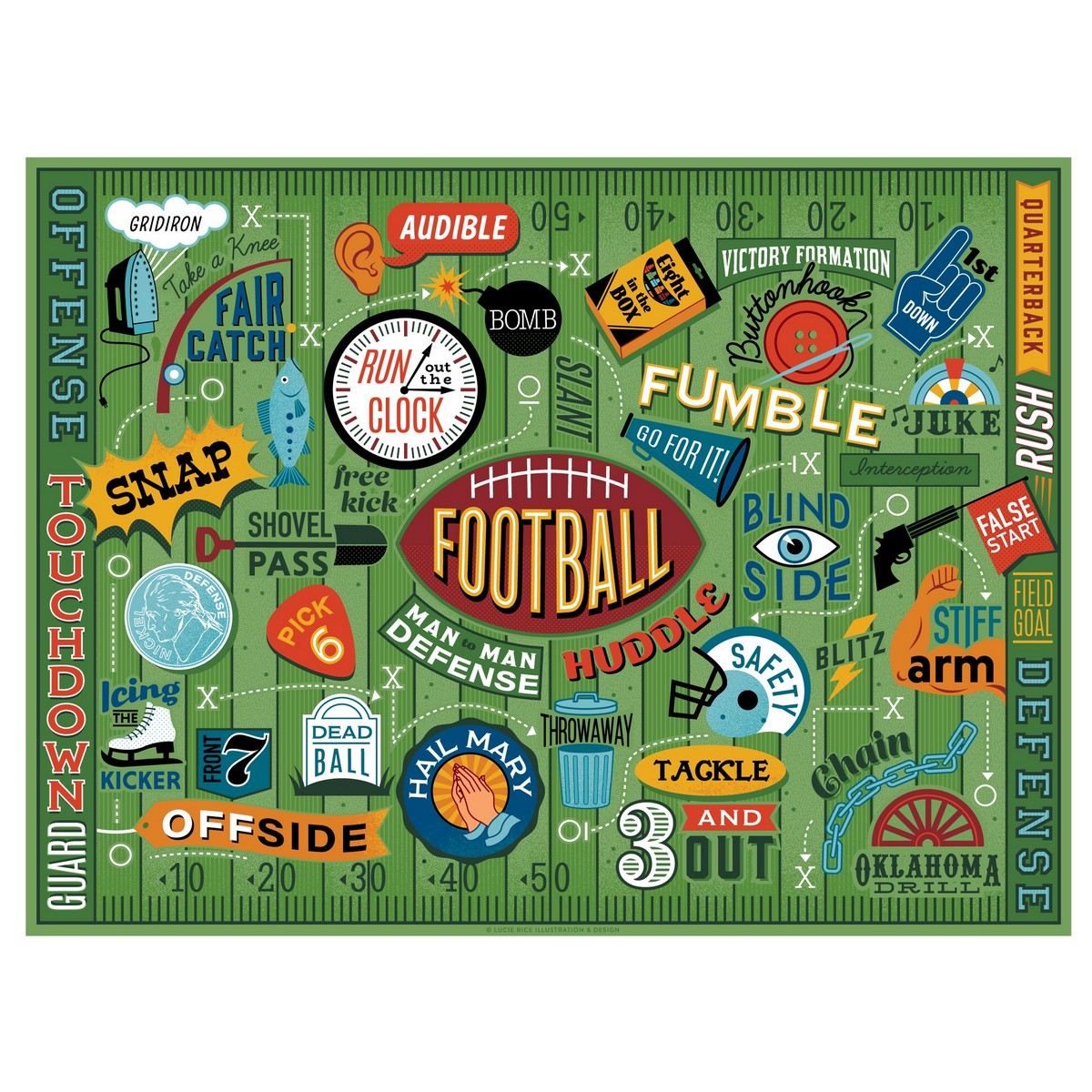 True South Puzzle - Football - 500 piece