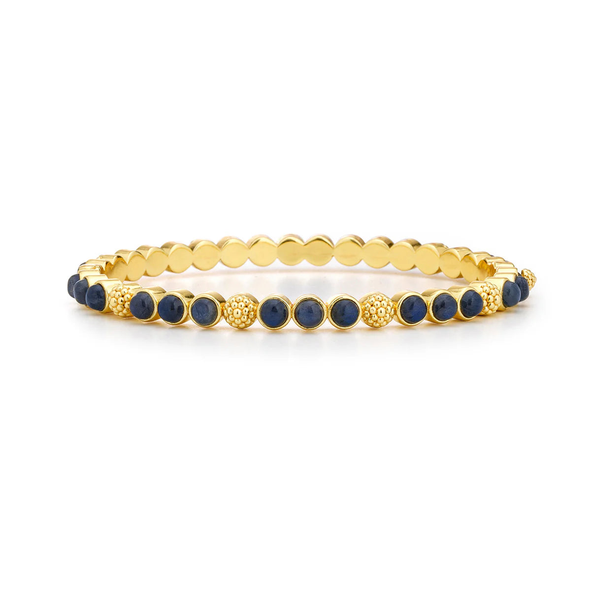 Capucine de Wulf - Bracelet - Gem Petite Hinged Bangle - Blue Labradorite - Findlay Rowe Designs