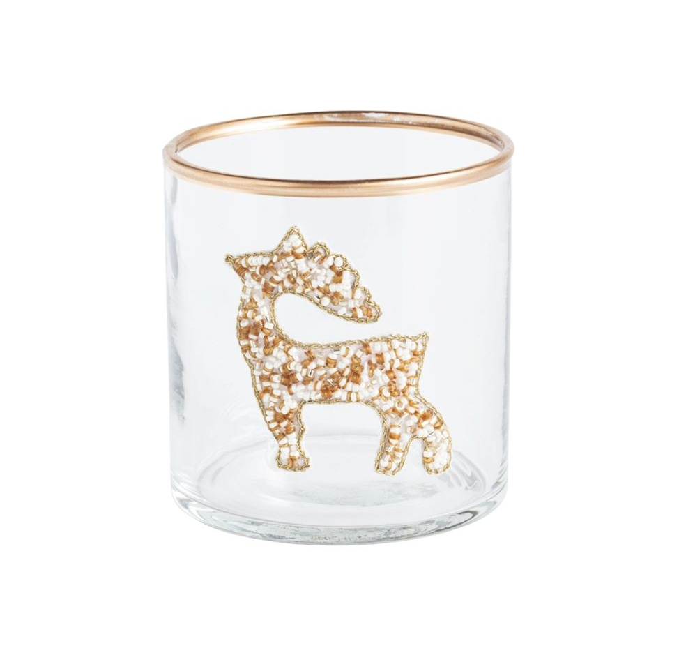 Mud Pie - Christmas Beaded Tea Light Holder