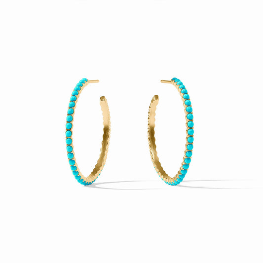Julie Vos - Juliet Hoop - Turquoise Blue - Medium - Findlay Rowe Designs