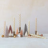 Taper Candle - Gold Dot - Cream Gold Set 2