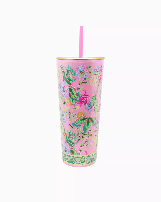 Lilly Pulitzer - Tumbler with Straw in Via Amore Spritzer - Findlay Rowe Designs