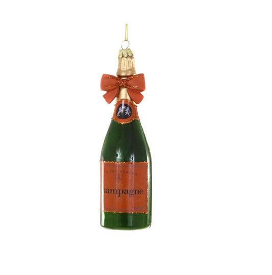 Cody Foster - Ornament - Champagne with Bow - Orange