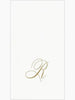 Caspari - Guest Towel Napkin - White Pearl-Paper Linen Napkin - Monogram - Findlay Rowe Designs