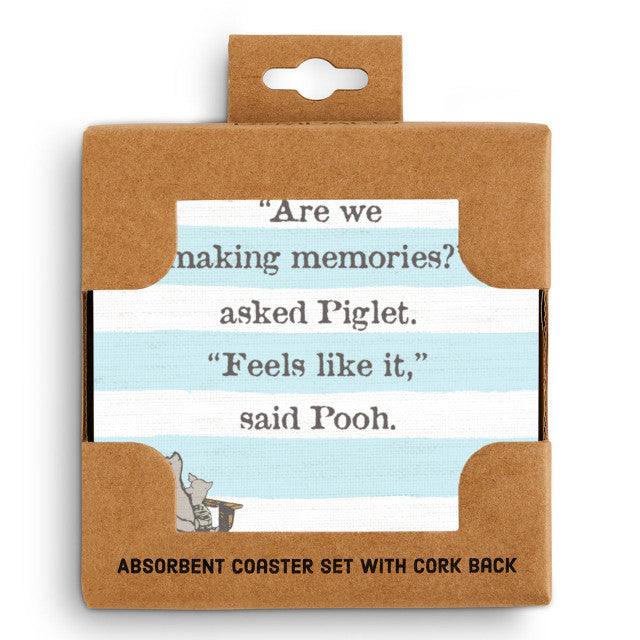 Winnie-the-Pooh Making Memories Coasters - Set of 4 - Findlay Rowe Designs