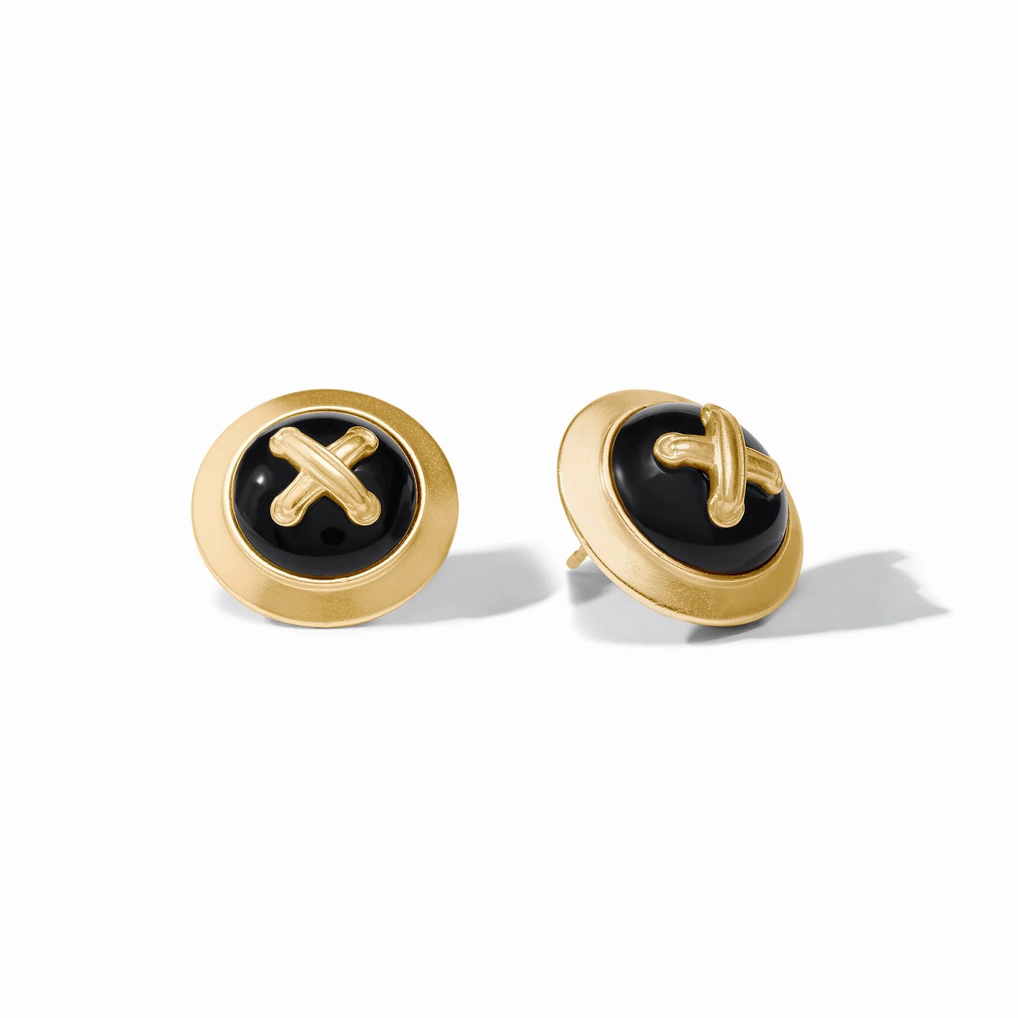 Julie Vos - Earrings - Essex Stud - Obsidian Black