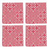 Vietri - Cloth Napkins - Damask Red - Set of 4