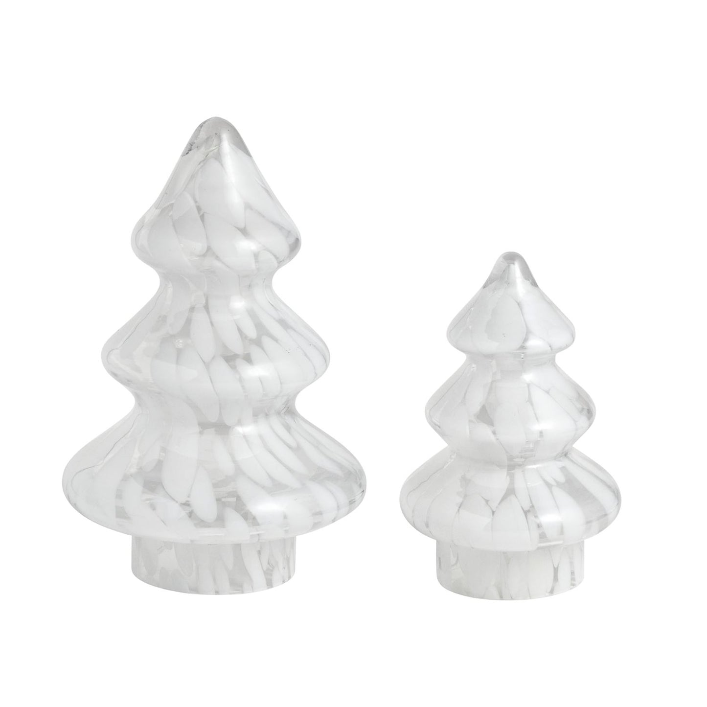 Mud Pie - Christmas White Tortoise Glass Trees