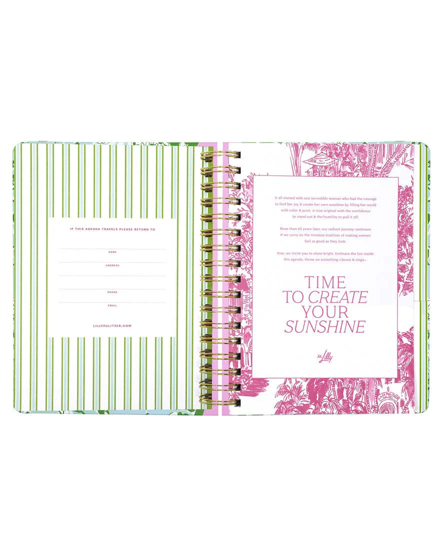 Lilly Pulitzer - Large 17 Month Agenda 2026-2027 -  Mint Condition Burst of Joy
