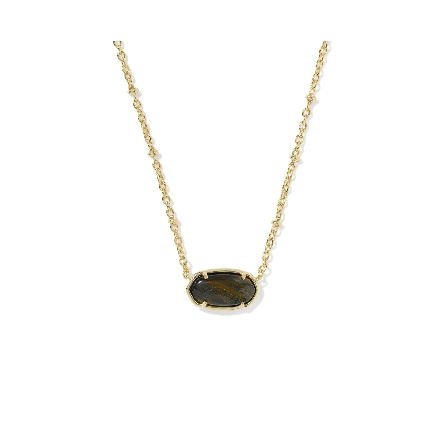 Kendra Scott - Necklace - Elisa Gold Short Pendant - Tiger Striped - Findlay Rowe Designs
