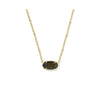 Kendra Scott - Necklace - Elisa Gold Short Pendant - Tiger Striped - Findlay Rowe Designs
